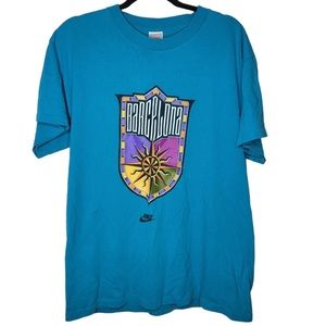 Vintage 1992 Nike Barcelona Olympics Grey Tag Center Swoosh T-Shirt